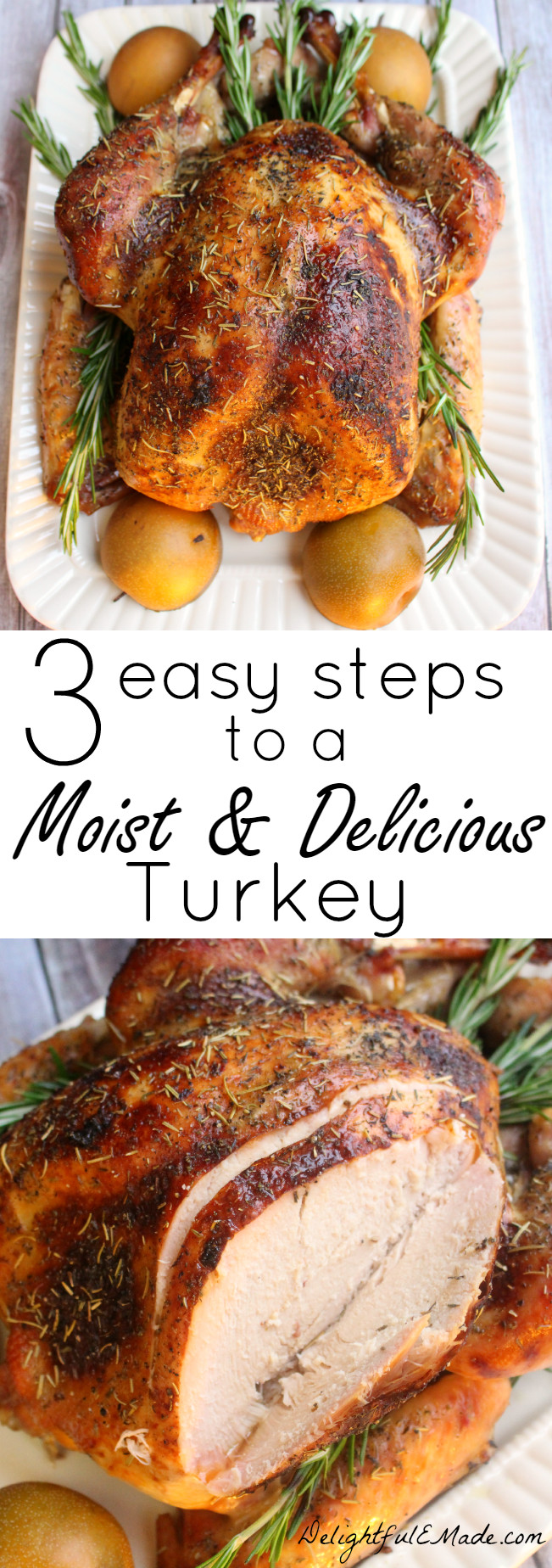 Moist Thanksgiving Turkey Recipe
 Tired of dry bland turkey I ll show you three easy steps