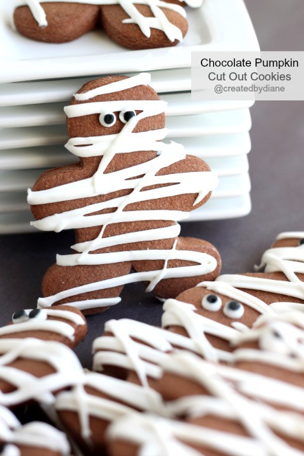 Mummy Cookies For Halloween
 Chocolate Mummy Cookies