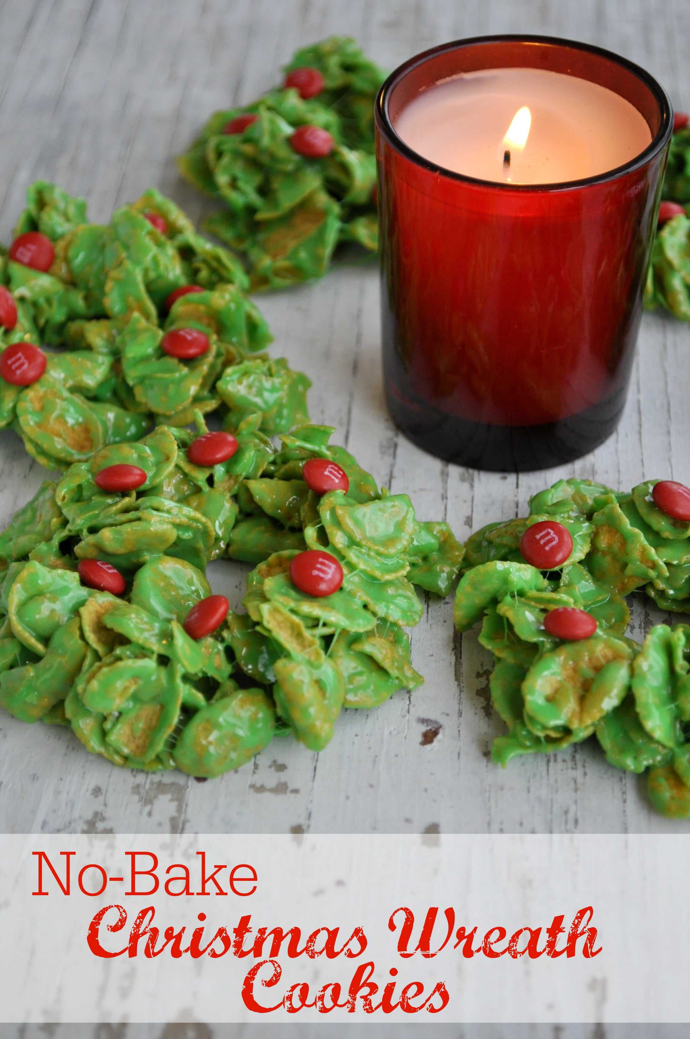 No Bake Christmas Wreath Cookies
 Holiday Cookies with M&M s Can s The Seasoned Mom