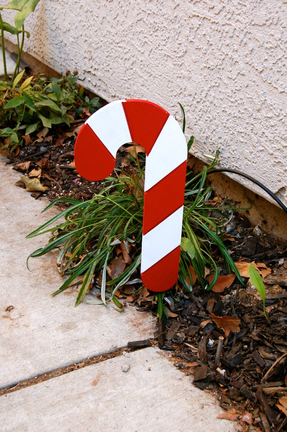 Outdoor Christmas Candy Canes
 Candy Cane Outdoor Christmas Holiday Yard Art Sign Small