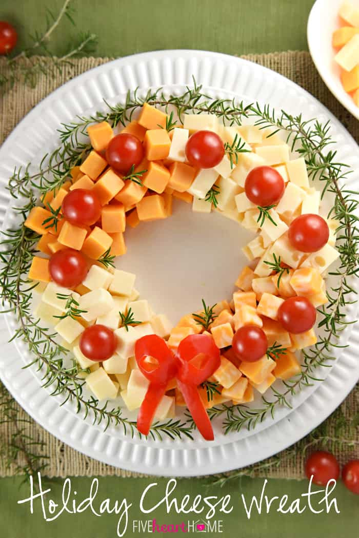 Party Appetizers For Christmas
 Holiday Cheese Wreath • FIVEheartHOME
