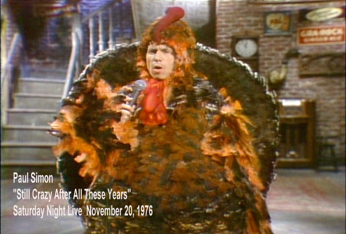 Paul Simon Thanksgiving Turkey Snl
 A poster advertising the first episode of Saturday Night