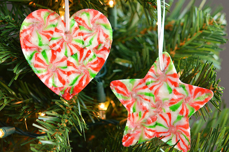 Peppermint Candy Christmas Ornaments
 Melted Peppermint Candy Ornaments