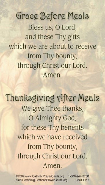 Prayer For Thanksgiving Dinner
 17 Best images about Grace before meals on Pinterest