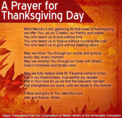 Prayer For Thanksgiving Dinner
 A Prayer for Thanksgiving Day