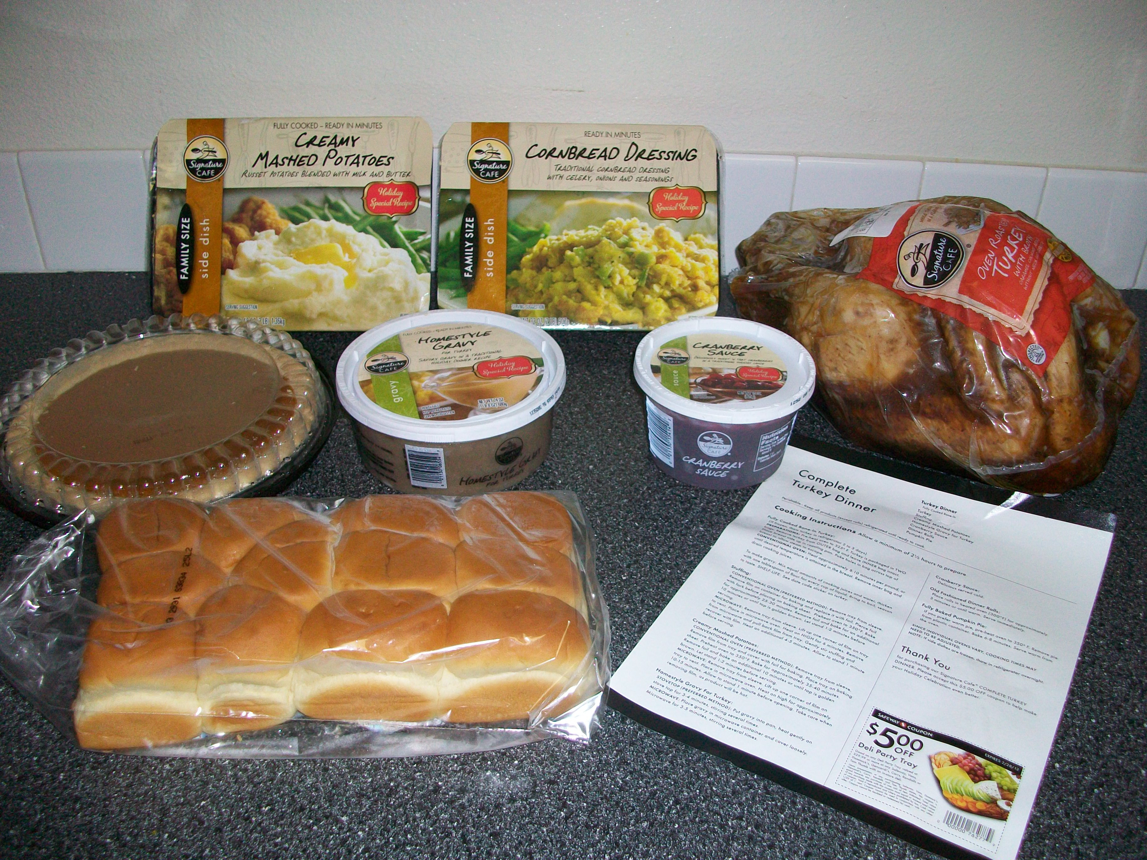 Prepared Thanksgiving Dinners
 Safeway $39 99 Turkey Dinner Review