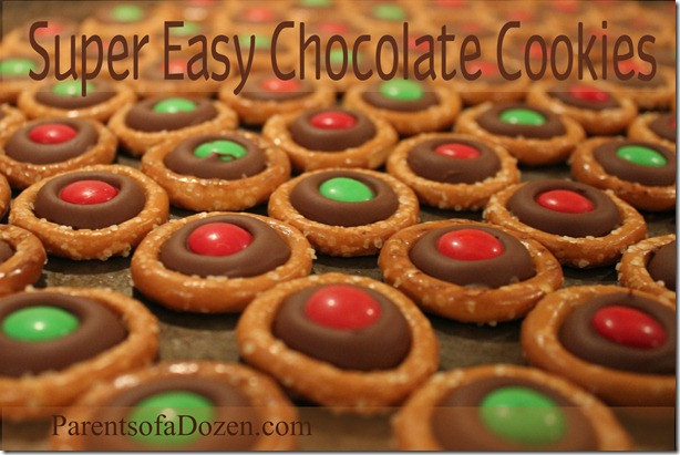 Pretzel Christmas Cookies
 Parents of a Dozen Super Easy Delicious Chocolate Pretzel