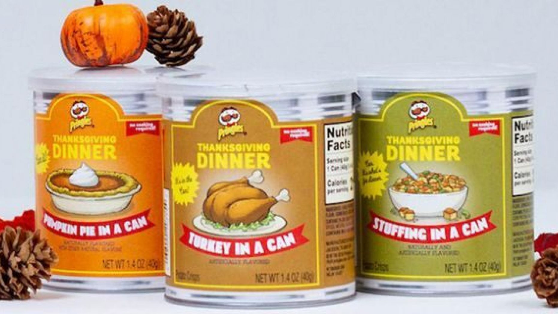 Pringles Thanksgiving Dinner
 Pringles selling Thanksgiving dinner in a can with latest