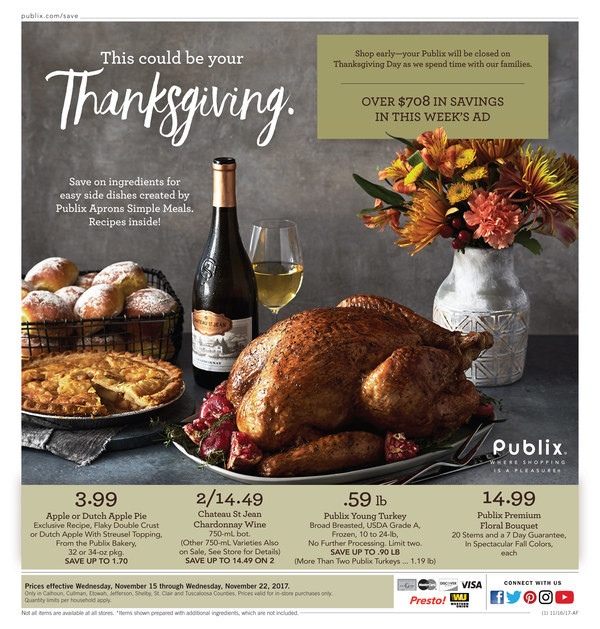 Publix Turkey Dinner Package Christmas : 14 Thanksgiving ...