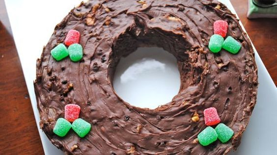 Rachael Ray Christmas Fudge Wreath
 Stove Cake pans and Vanilla on Pinterest