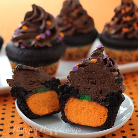 Recipe For Halloween Cupcakes
 Ultimate Cheesecake Stuffed Halloween Cupcakes Hungry