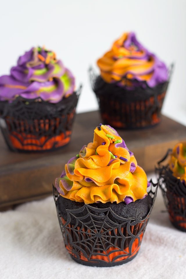 Recipe For Halloween Cupcakes
 Halloween Swirled Cupcakes