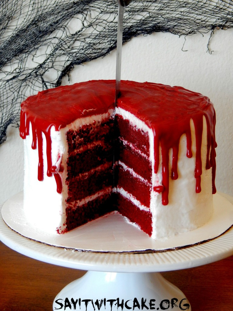 Red Velvet Halloween Cake
 Bloody Halloween Cake – Say it With Cake