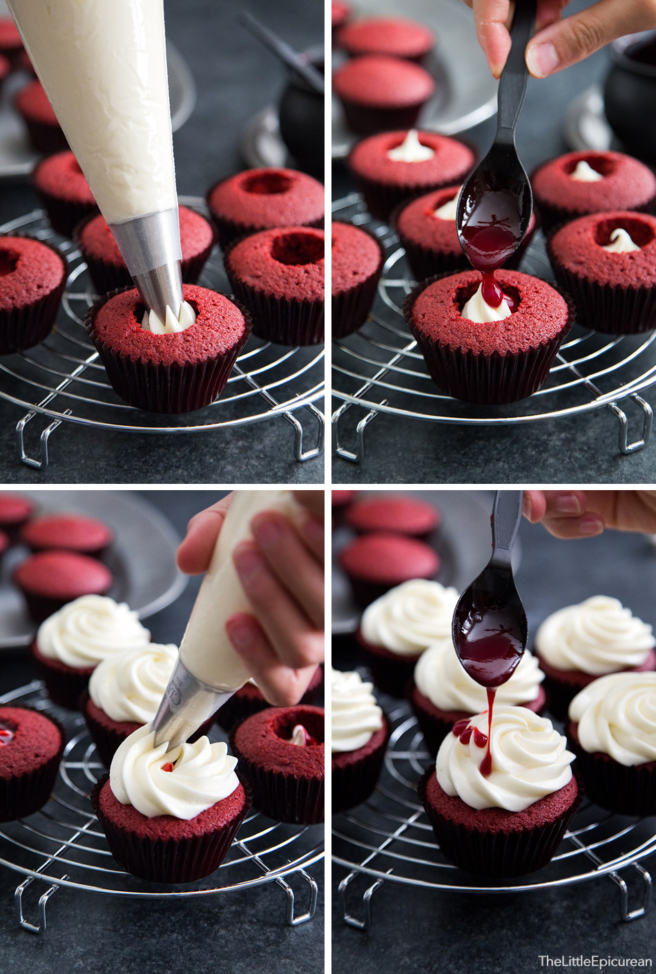 Red Velvet Halloween Cake
 Bloody Red Velvet Cupcakes The Little Epicurean