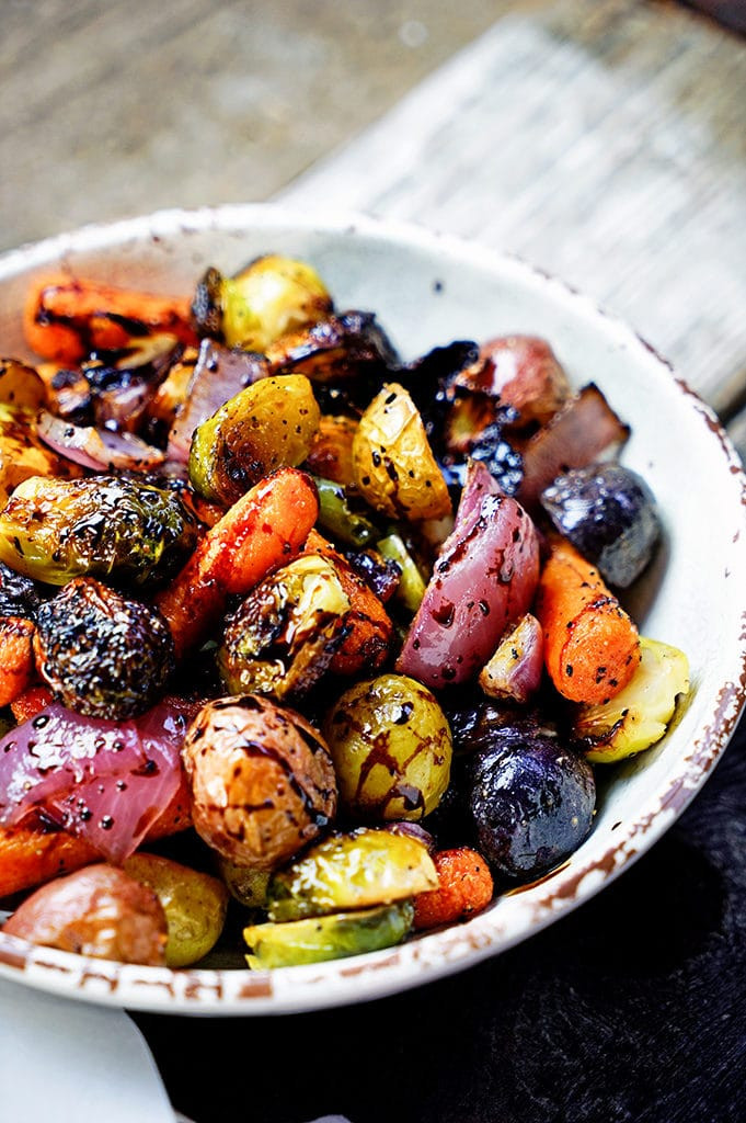 Roasted Fall Vegetables Recipe
 Easy Roasted Ve ables with Honey and Balsamic Syrup