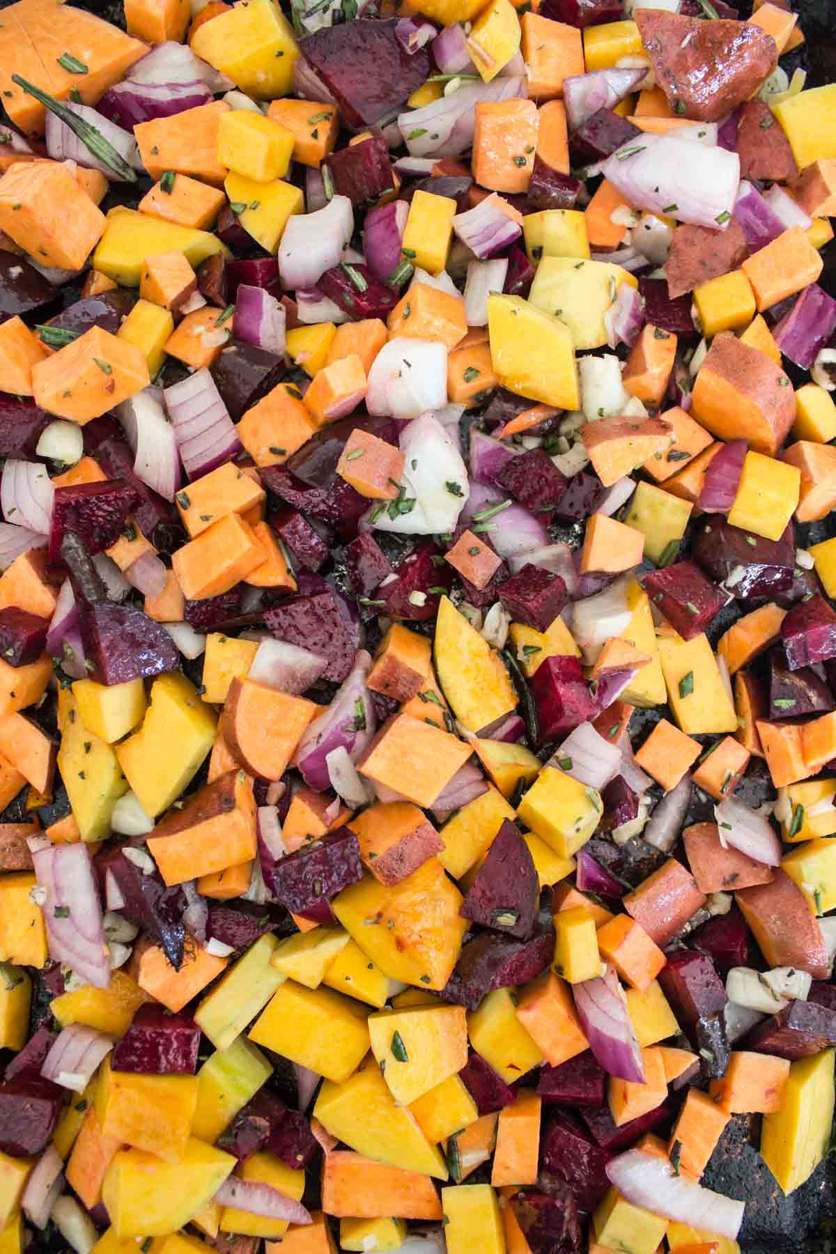 Roasted Root Vegetables Thanksgiving
 Rosemary Roasted Root Ve ables Wicked Spatula