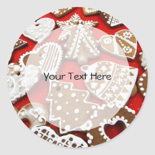 Round Christmas Cookies
 Christmas Cookies Label Round Sticker
