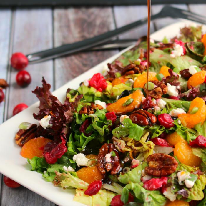 Salad For Christmas Dinner
 Cranberry Citrus Salad with Goat Cheese & Pecans