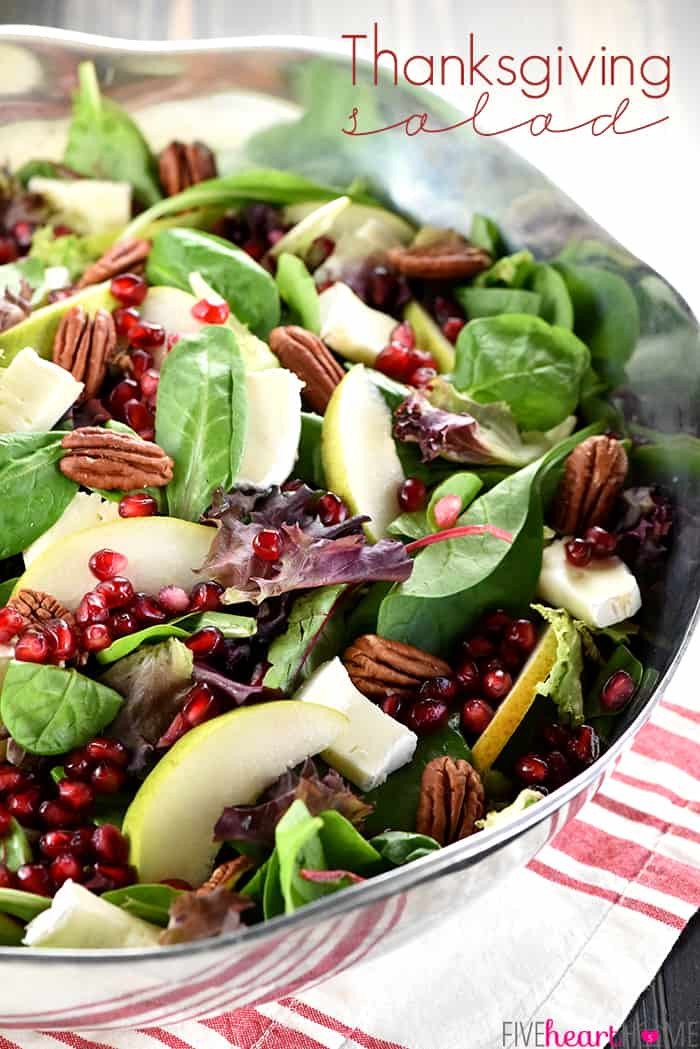 Salads For Thanksgiving Dinner
 Thanksgiving Salad with Pomegranate Pears Pecans