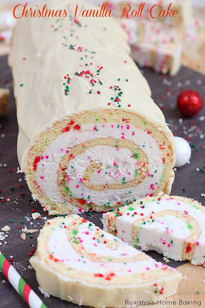 Simple Christmas Cakes
 Christmas vanilla roll cake recipe
