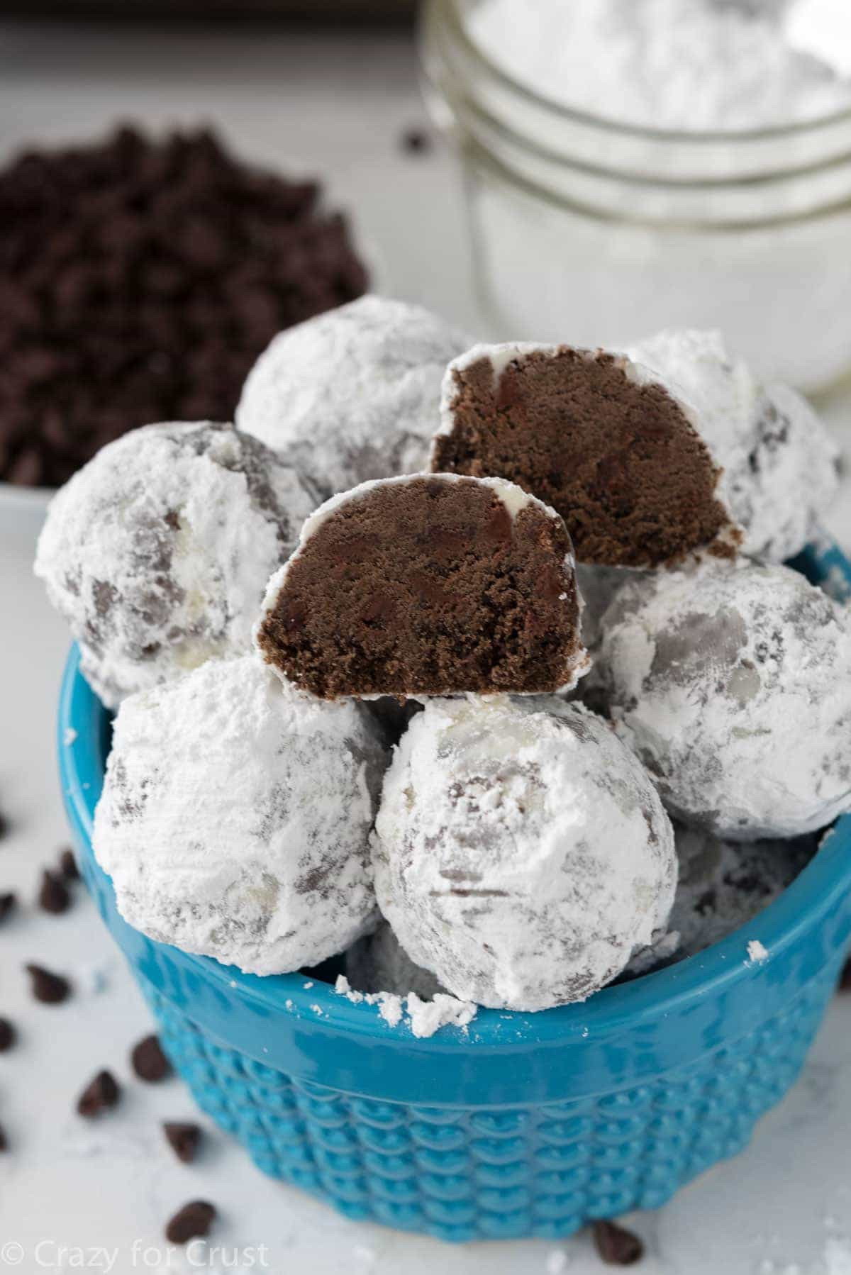 Snowball Christmas Cookies
 Double Chocolate Snowball Cookies Crazy for Crust
