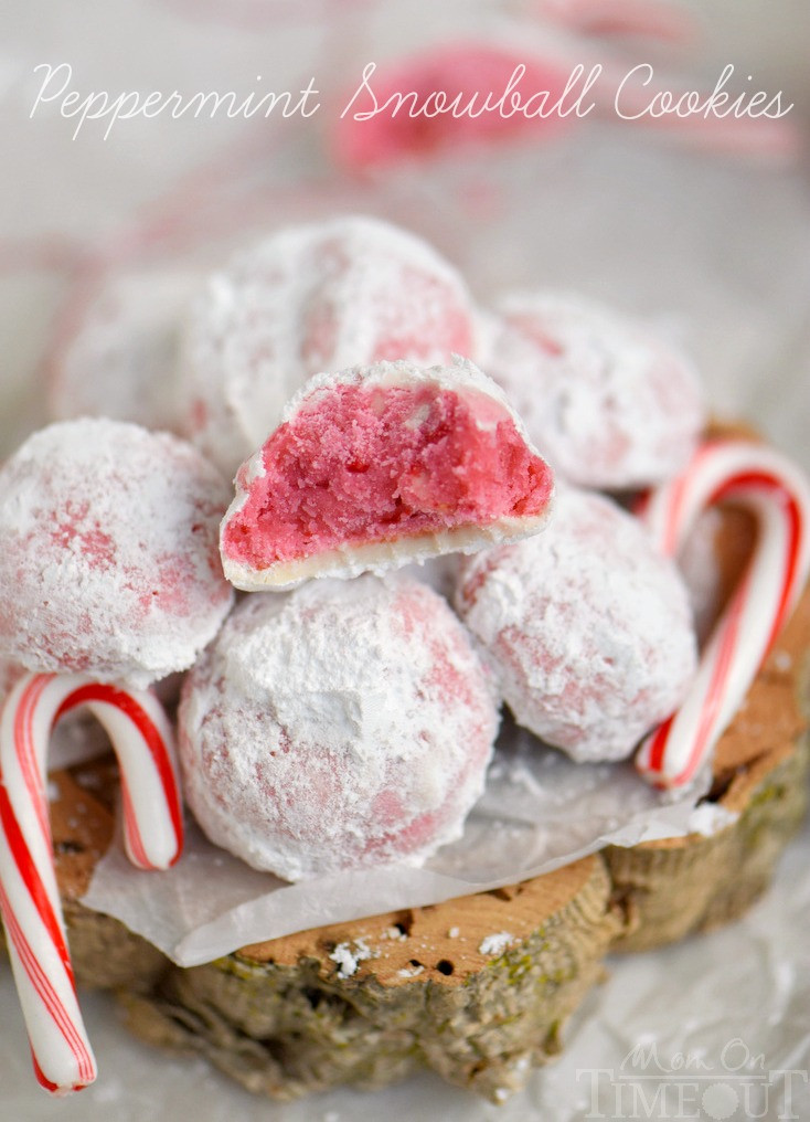 Snowball Christmas Cookies
 Peppermint Snowball Cookies Mom Timeout