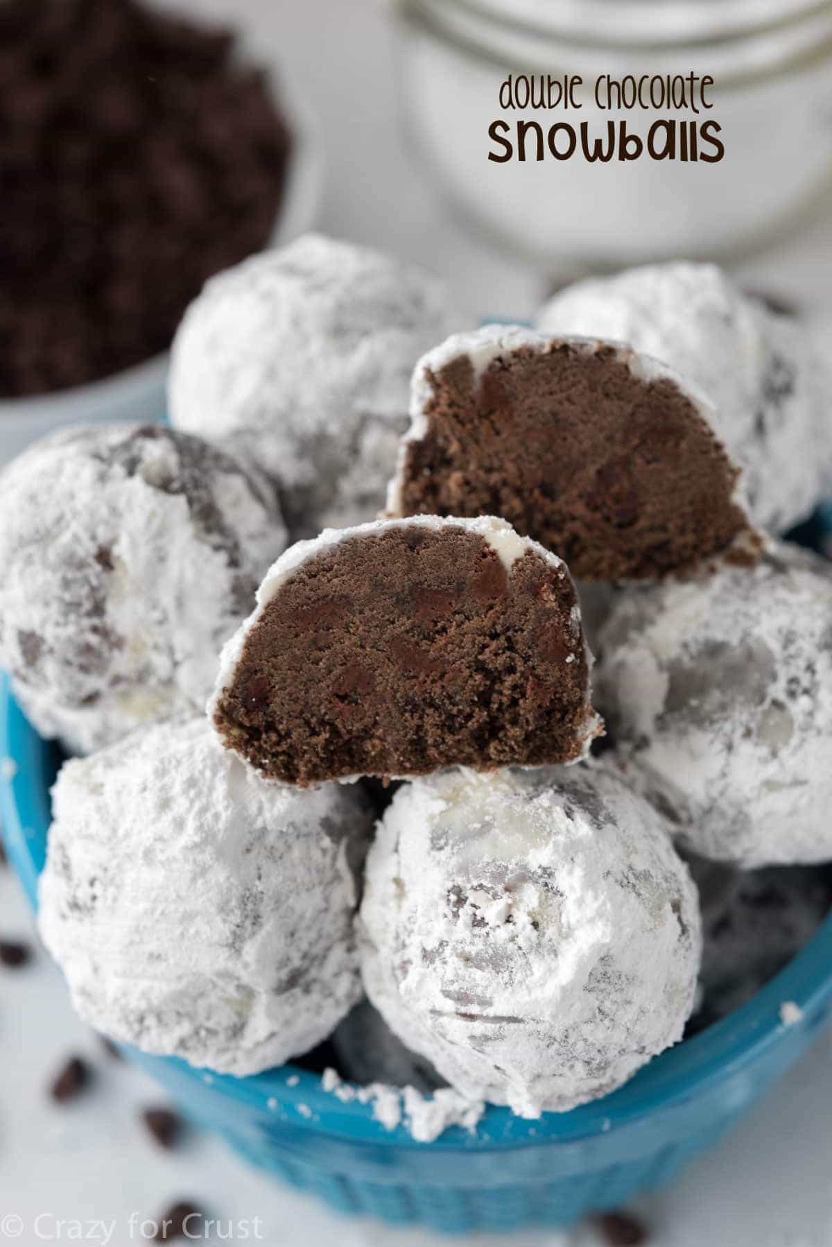 Snowballs Christmas Cookies
 Double Chocolate Snowball Cookies Crazy for Crust