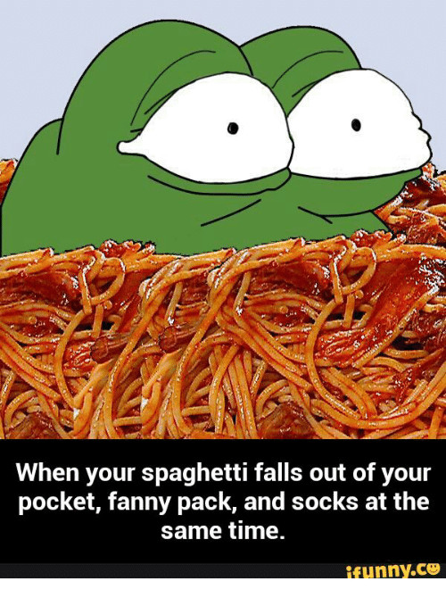 Spaghetti Falls Out Of Pocket
 25 Best Memes About When Your Spaghetti Falls Out of Your