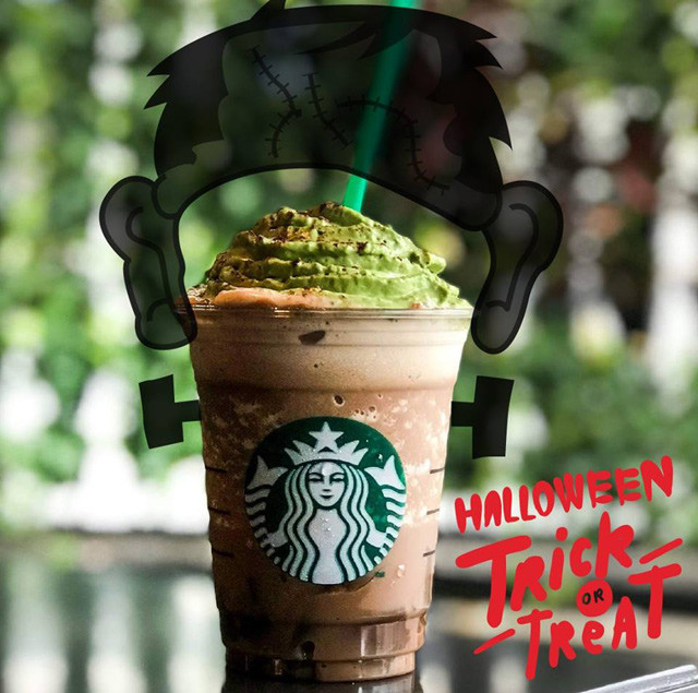Starbucks Halloween Drinks
 Starbucks Launches Franken Frappuccino for Halloween