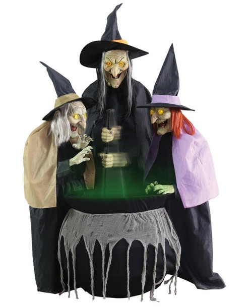 Stew Brew Witch And Child Animated Halloween Decoration
 Hagatha The Towering Witch Animated Prop Halloween Express