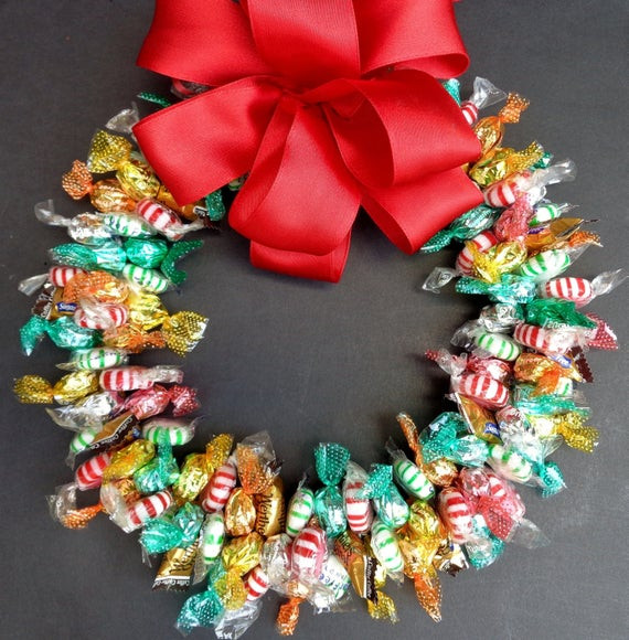 Sugarfree Christmas Candy
 Candy Wreath Sugar Free Edible Decoration No Sugar Holiday