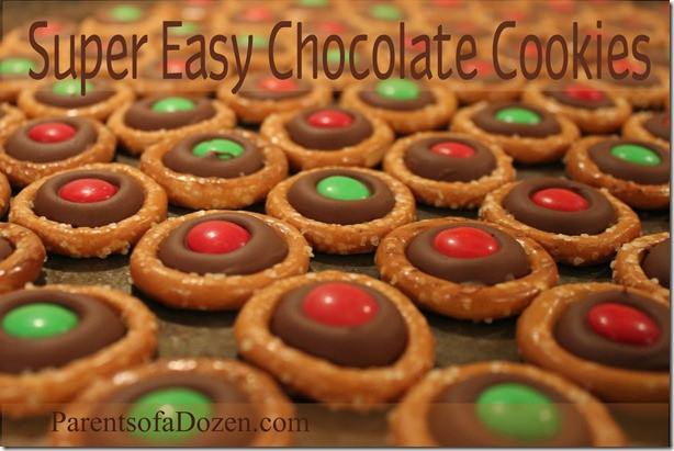 Super Easy Christmas Cookies
 Parents of a Dozen Super Easy Delicious Chocolate Pretzel