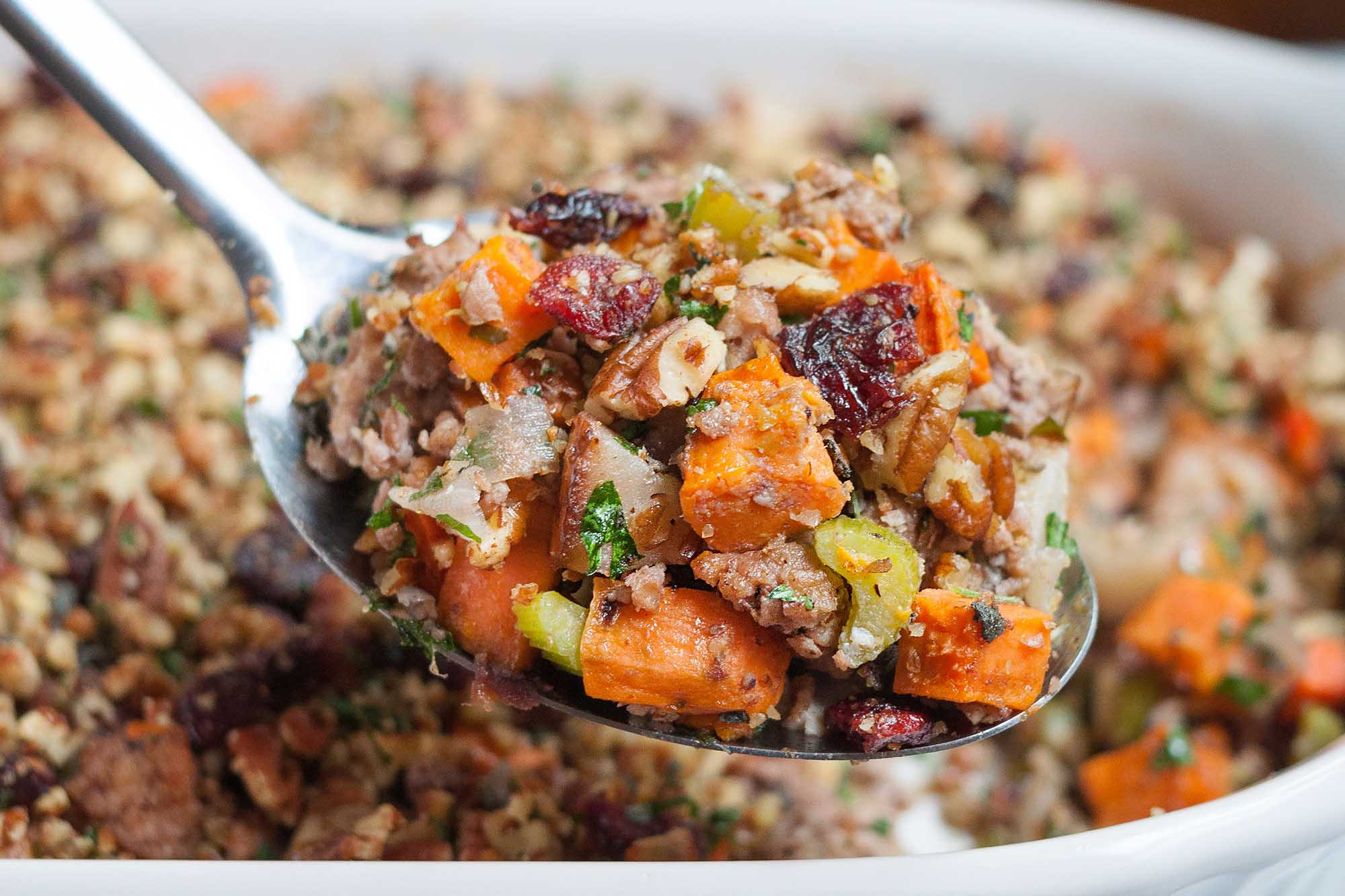 Sweet Potato Recipes For Thanksgiving
 Sweet Potato & Pork Thanksgiving Stuffing Paleo Gluten