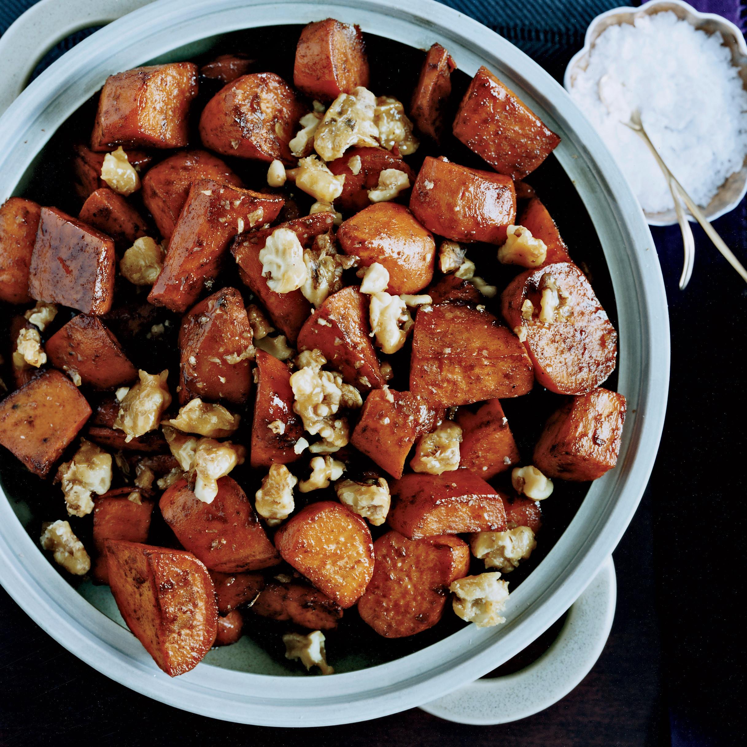 Sweet Potatoes Thanksgiving Recipe
 Five Spice Glazed Sweet Potatoes with Walnut Toffee Recipe