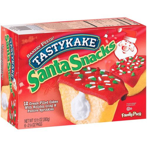 Tastykake Christmas Cookies
 Tastykake Cream Filled Vanilla Santa Snacks Cakes 6 2 25