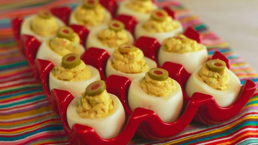 Thanksgiving Appetizers Rachael Ray
 Pimiento Olive Stuffed Deviled Eggs