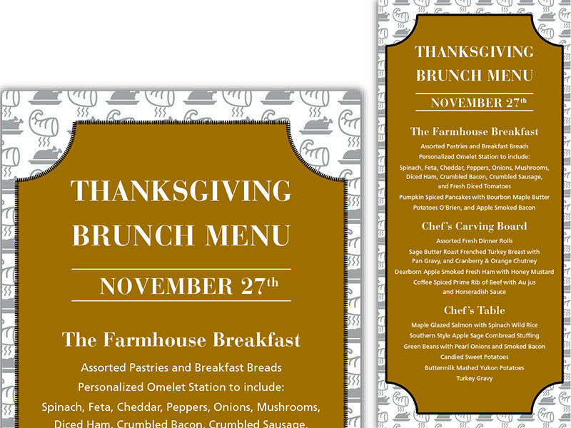 Thanksgiving Breakfast Menus
 Thanksgiving Brunch Menu by Irisi Tole Dribbble