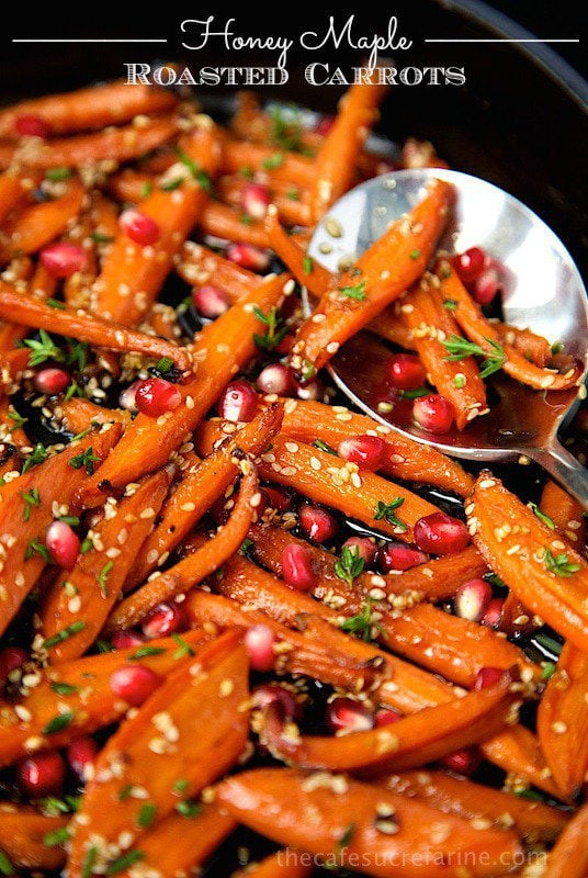 Thanksgiving Carrot Recipes
 Honey Maple Roasted Carrots