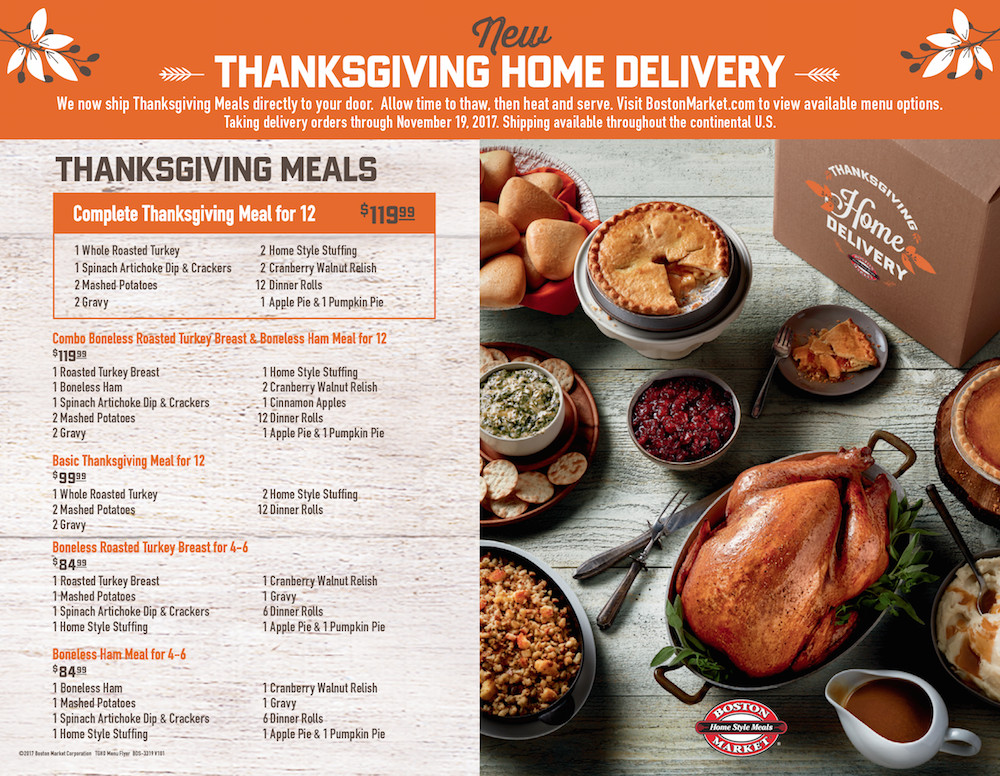 Thanksgiving Dinner Delivered
 Boston Market Is Making Thanksgiving Day Wonderful For