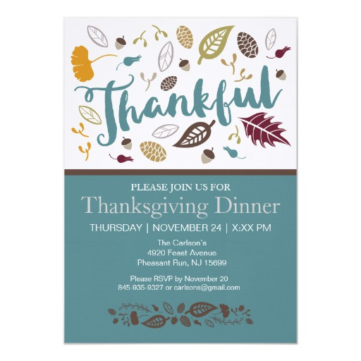 Thanksgiving Dinner Invitations
 Thanksgiving Dinner Invitation