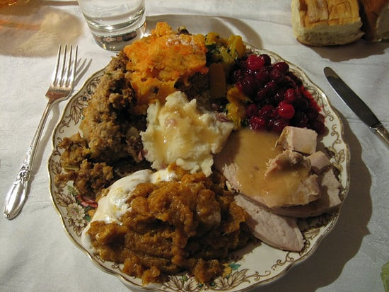 Thanksgiving Dinner Plates
 Example of Healthy Thanksgiving Plate