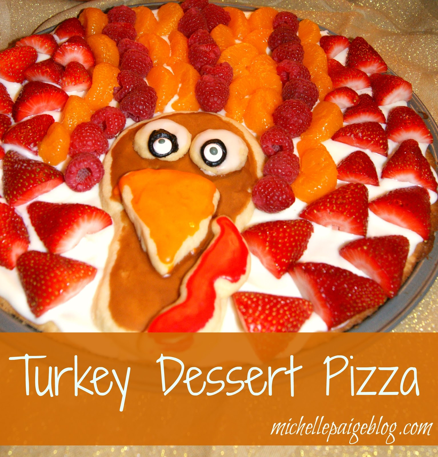 Thanksgiving Fruit Desserts
 michelle paige blogs Sugar Cookie Turkey Dessert Pizza