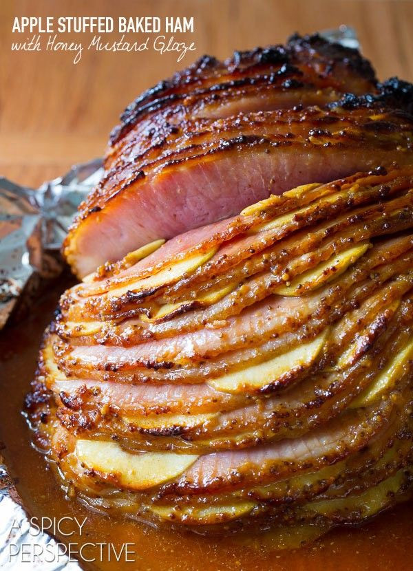 Thanksgiving Ham Glaze Recipes
 Baked Ham with Honey Mustard and Apples