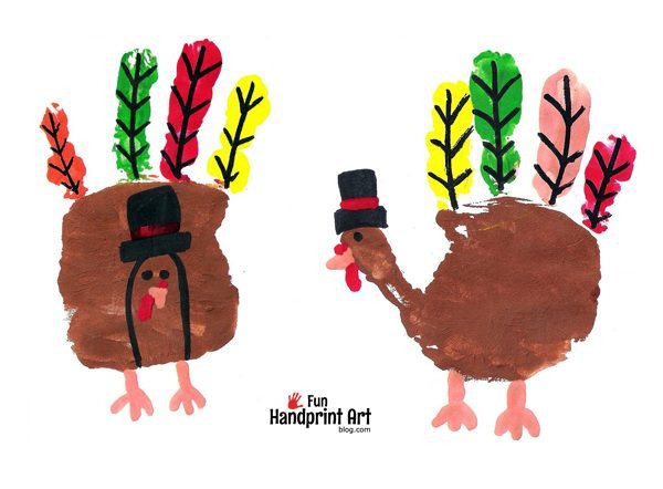 Thanksgiving Hand Turkey
 Pilgrim Turkeys Thanksgiving Handprint Craft Fun