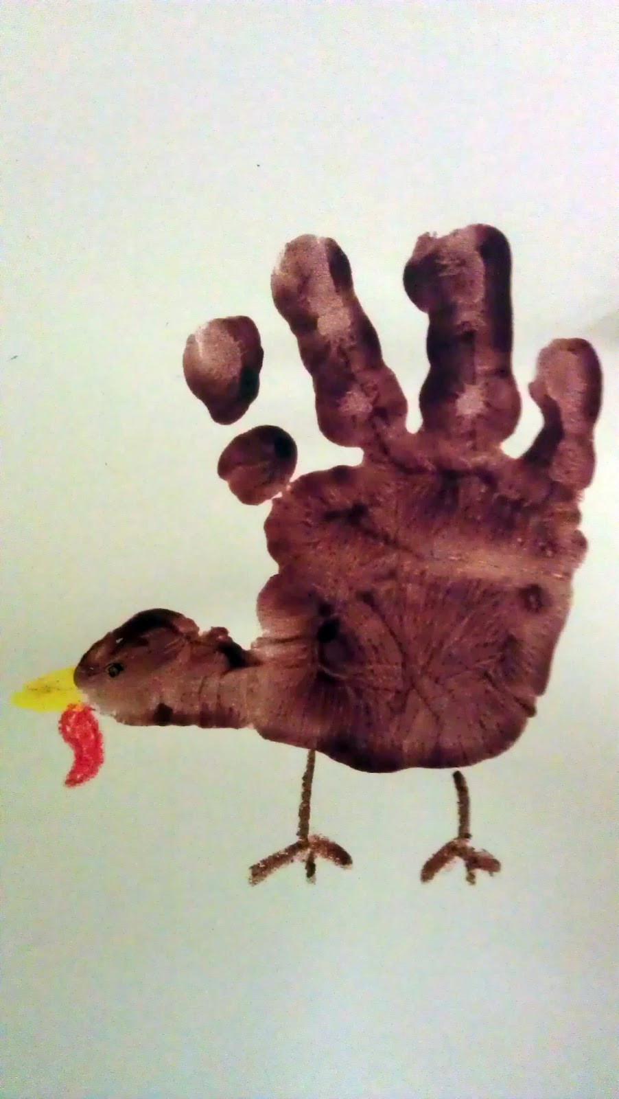 Thanksgiving Hand Turkey
 OT Cafe Handprint Turkey