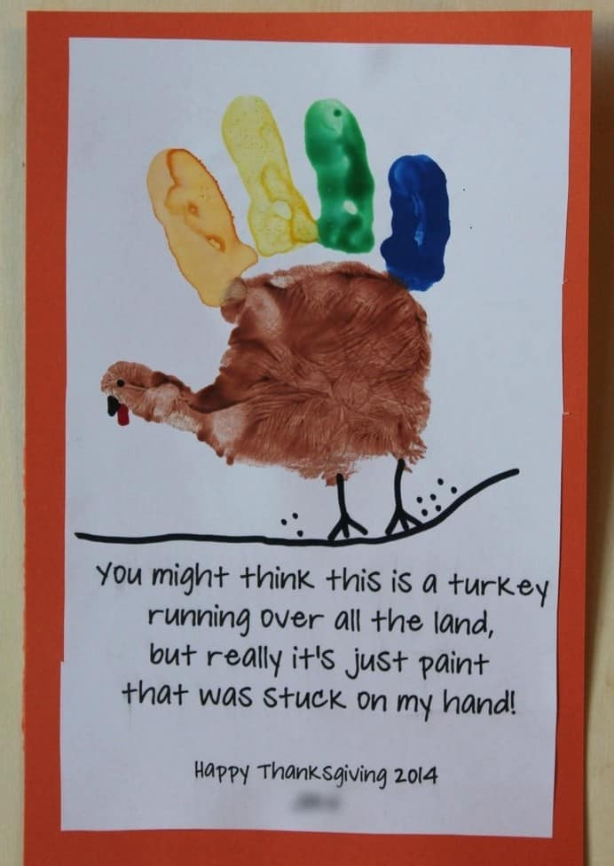 Thanksgiving Hand Turkey
 Cutest Handprint Turkey in the Land