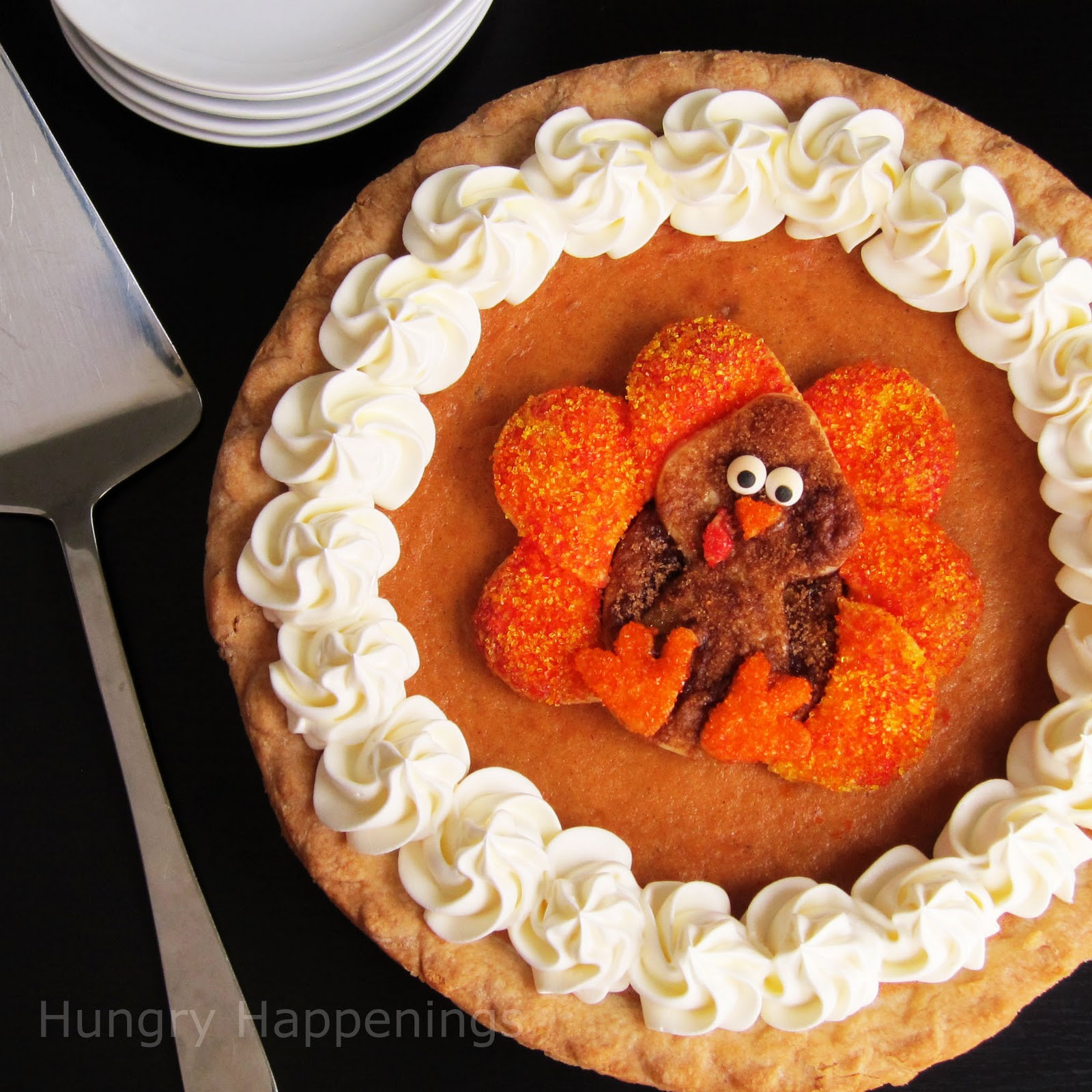 Thanksgiving Pumpkin Pie Recipe
 Decorated Pumpkin Pie Festive Thanksgiving Dessert