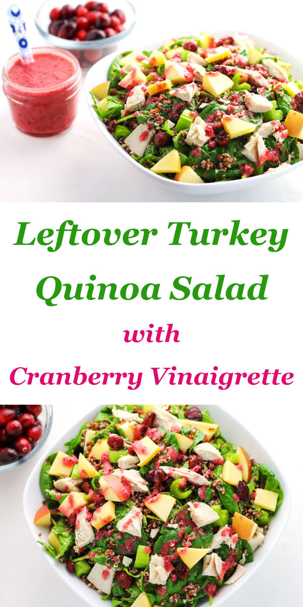 Thanksgiving Quinoa Salad
 Leftover Turkey Quinoa Salad with Cranberry Vinaigrette