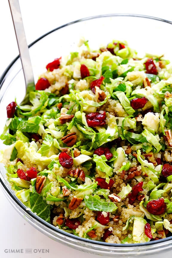 Thanksgiving Quinoa Salad
 Brussels Sprouts Cranberry and Quinoa Salad