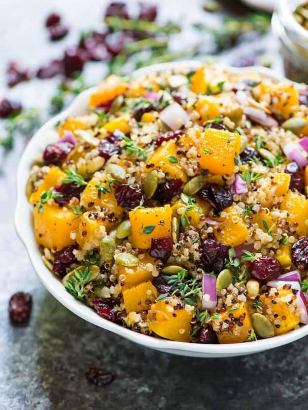 Thanksgiving Quinoa Salad
 Butternut Squash Quinoa Salad with Cranberries